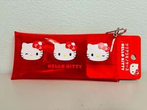 Hello Kitty NWT Red Clear Mini Pouch